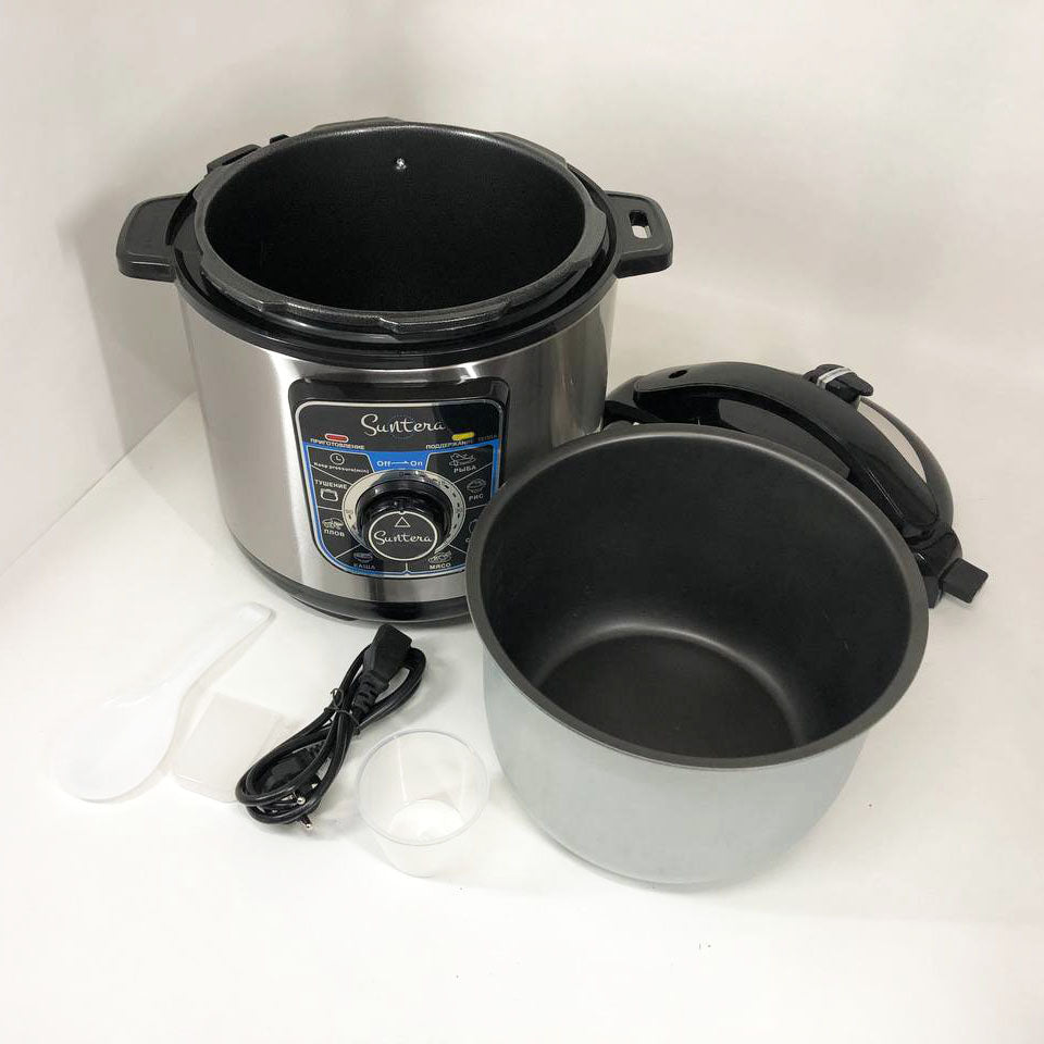 Мультиварка-скороварка SUNTERA SPC-1100 1000 Вт, пароварка для кухни бытовая, антипригарные рисоварки