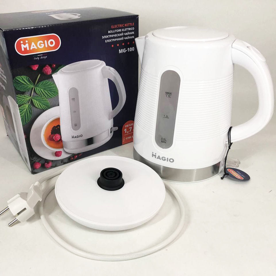 Электрочайник MAGIO MG-100 1.7 л 1700 Вт электронный чайник, чайник дисковый хороший электрический чайник