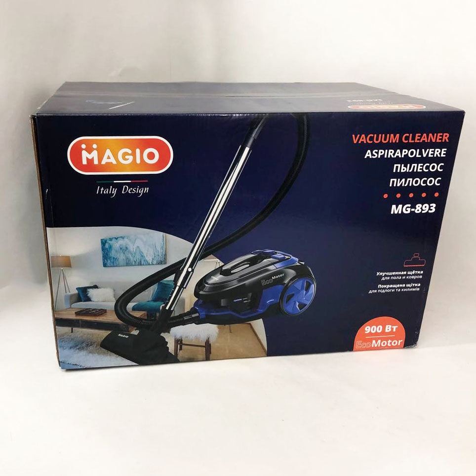 Пылесос без мешка Magio MG-893 900 Вт, Ручной пылесос без мешка, Циклонный контейнерный пылесос