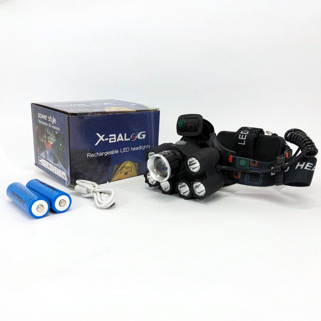 Яркий светодиодный налобный фонарь Bailong Police BL-T78 5 led белый, налобный фонарик с usb зарядкой