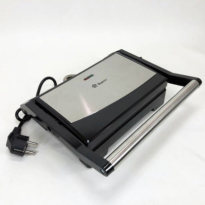 Гриль электрический Domotec MS-7708 контактный прижимной с антипригарным гранитным покрытием 1000 W