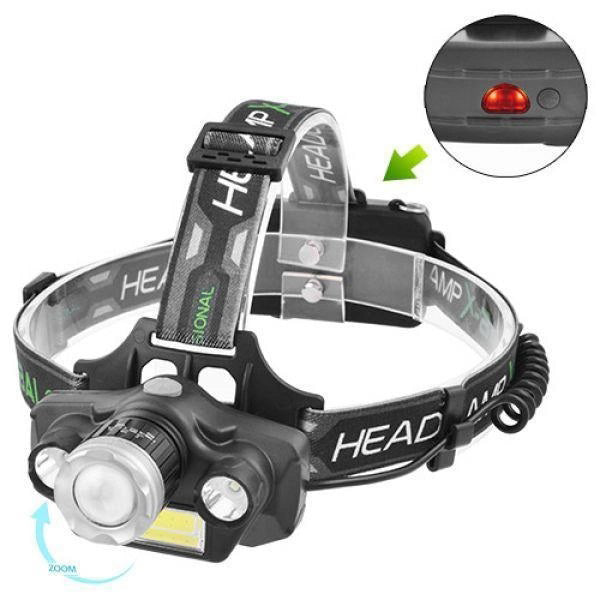 Фонарик налобный Bailong BL-T64-T6+4XPE, светодиодный фонарь на лоб, мощный налобный фонарь для рыбалки