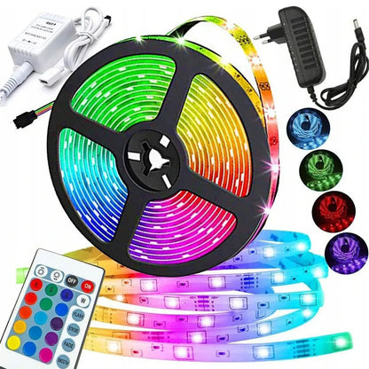 Светодиодная лента SMD 5050 RGB LED 2 м IP65 с пультом и блоком питания USB, 2м, Лента светодиодная 5050