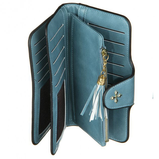 Клатч портмоне кошелек Baellerry N2341, маленький Женский кошелек, компактный кошелек. Цвет: темно-синий