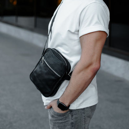 Мужские сумки через плечо, Мужская кожаная сумка, Повседневная сумка-мессенджер, Сумка-мессенджер