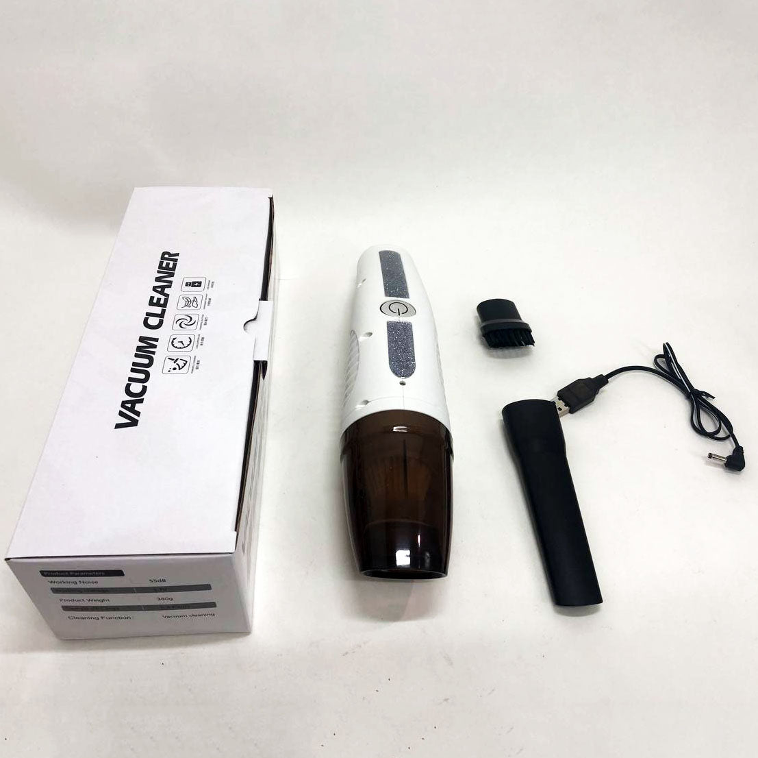 Пылесос автомобильный Car Vacuum Cleaner HY05 на АККУМУЛЯТОРЕ. Цвет: белый