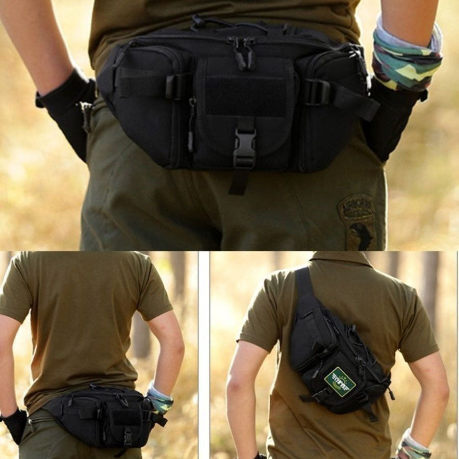 Качественная тактическая сумка через плечо, поясная дорожная городская мужская бананка – барсетка
