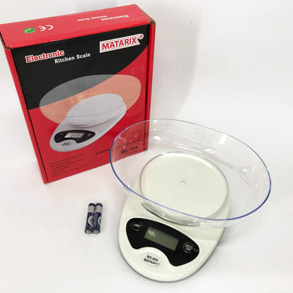Весы кухонные Matarix MX-404 Электронные С Чашей Кухонные до 7 кг Кухонные весы для взвешивания продуктов