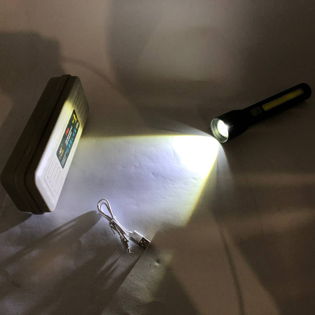 Фонарь аккумуляторный CB-C23-P90+COB, Фонарик светодиодный ручной аккумуляторный портативный