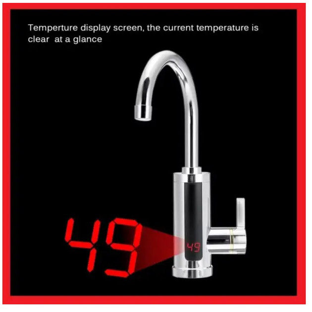 Водонагреватель проточный Delimano RX-0111c LCD дисплеем 3 кВт Кран электрический нижнее подключение