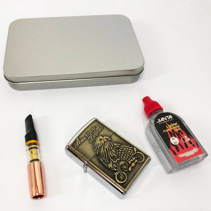 Зажигалка бензиновая в подарочной коробке N5, ветрозащитная зажигалка, зажигалка бензин