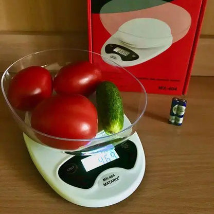 Весы кухонные Matarix MX-404 Электронные С Чашей Кухонные до 7 кг Кухонные весы для взвешивания продуктов