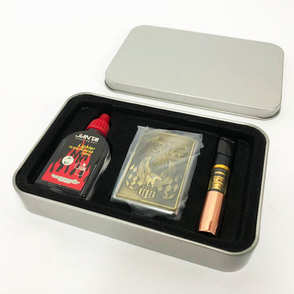 Зажигалка бензиновая в подарочной коробке N4, зажигалка в подарочном футляре, подарок зажигалка парню