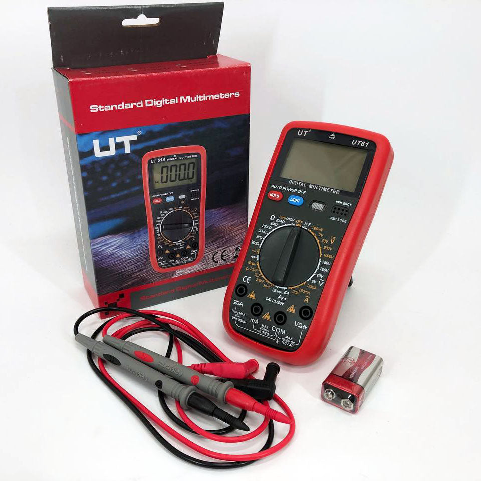 Мультиметр цифровой Digital UT 61 профессиональный тестер вольтметр, качественный мультиметр, цифровой