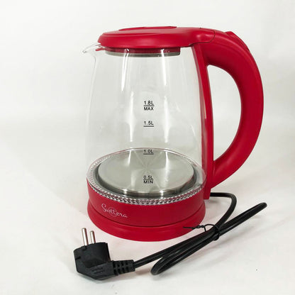 Электрочайник Suntera EKB-322R 1500 Вт, чайники с подсветкой, электрочайники с подсветкой. Цвет: красный