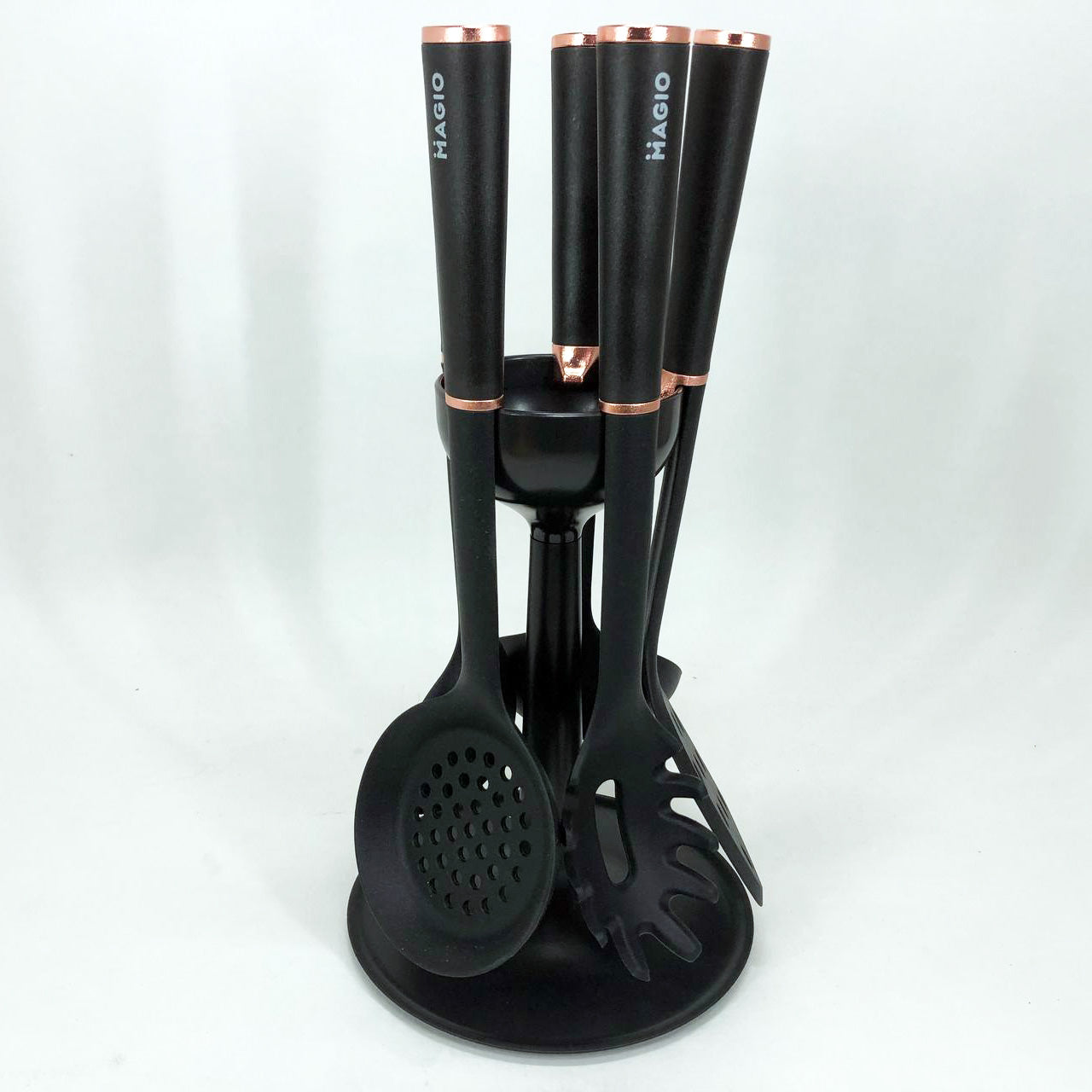 Набор кухонных принадлежностей MAGIO MG-1140, набор поварешек на подставке кухонный набор лопаток