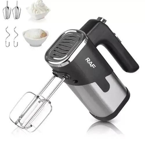 Миксер ручной на кухню RAF R-6630 5 скоростей 2 насадки 300 W, двухвенчиковый миксер, миксер для взбивания
