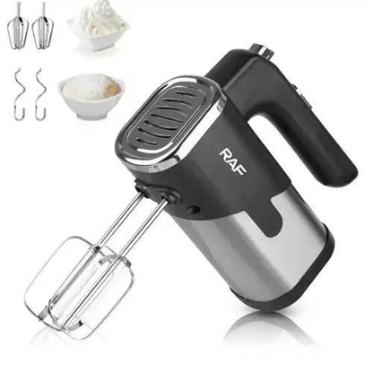 Миксер ручной на кухню RAF R-6630 5 скоростей 2 насадки 300 W, двухвенчиковый миксер, миксер для взбивания
