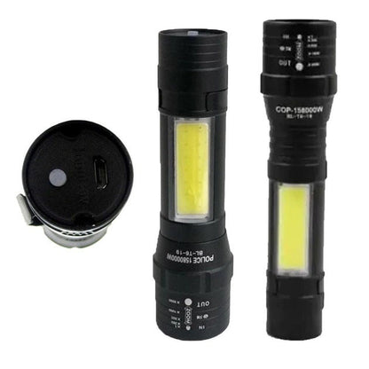 Фонарь карманный с металлическим корпусом Police Bailong BL-T6-19, мощный аккумуляторный лед фонарик