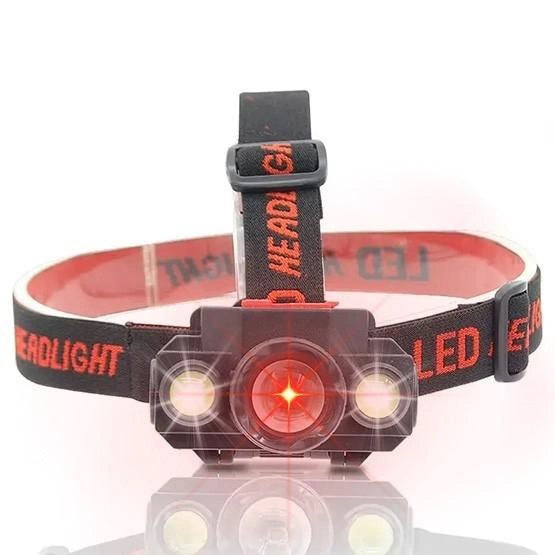 Фонарь налобный Bailong BL-1805 COB XPE аккумуляторный, фонарь на голову для рыбалки, надежный налобный