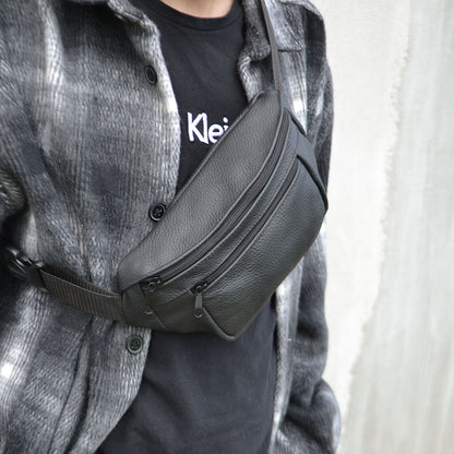 Мужская сумка на грудь, Сумка для города, Бананка унисекс, Вместительная бананка, Бананка через плечо