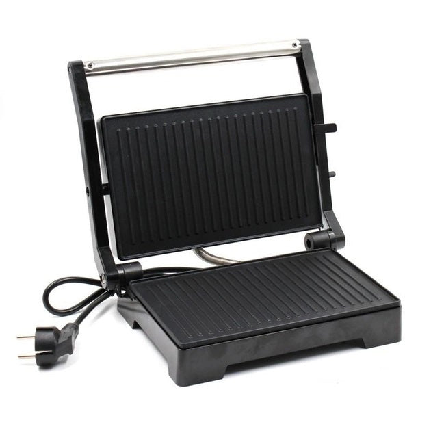 Гриль электрический Domotec MS-7708 контактный прижимной с антипригарным гранитным покрытием 1000 W