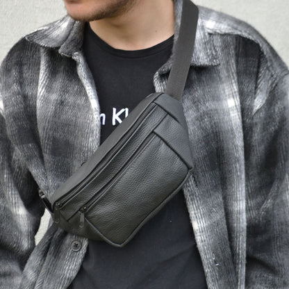 Мужская сумка на грудь, Сумка для города, Бананка унисекс, Вместительная бананка, Бананка через плечо