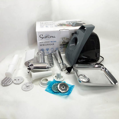 Мясорубка Suntera SMG-5421B 1800 Вт, мясорубка электрическая для мяса, мясорубка для домашней колбасы
