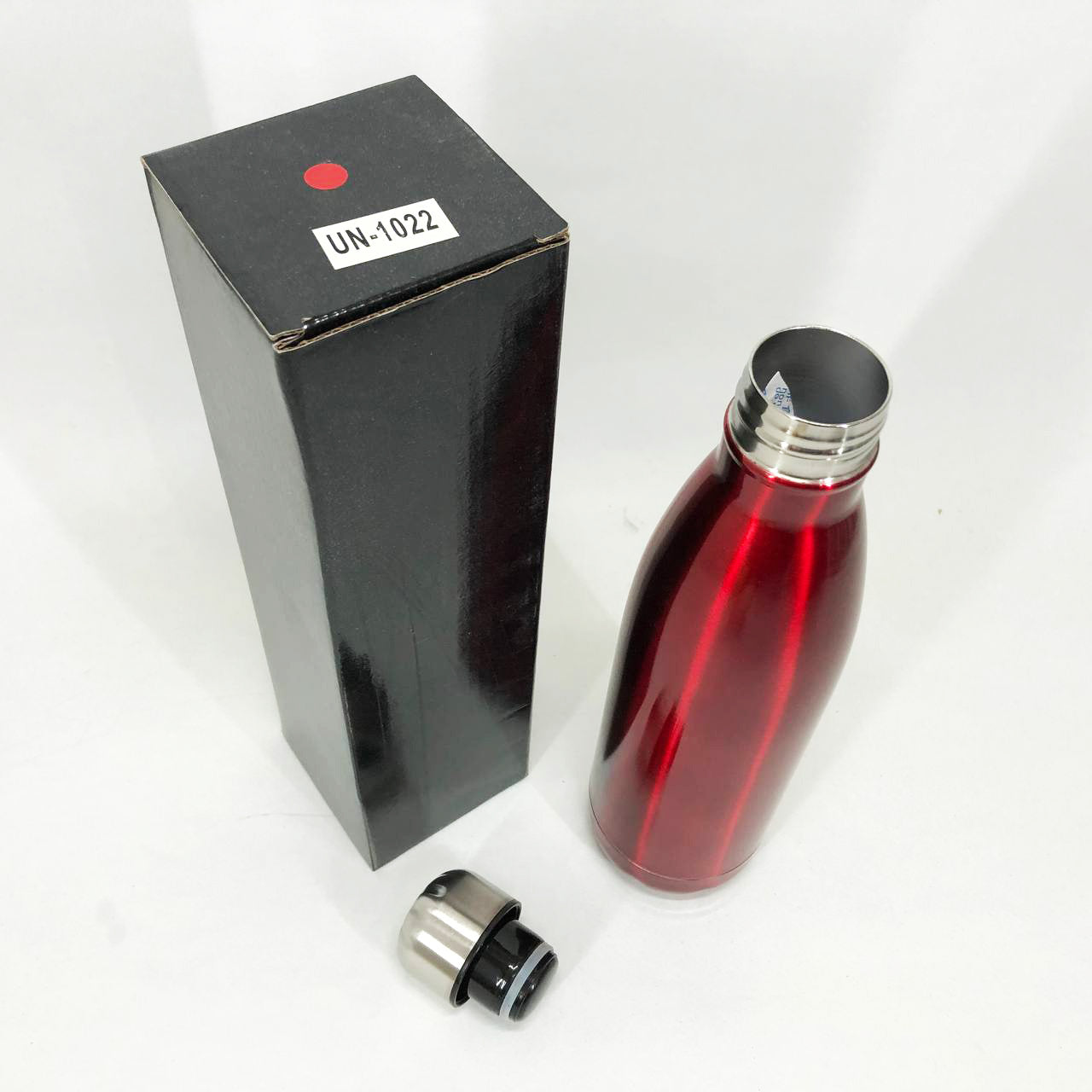Туристический термос бутылка UNIQUE UN-1022 500 мл  холодных и горячих напитков из стали. Цвет: красный