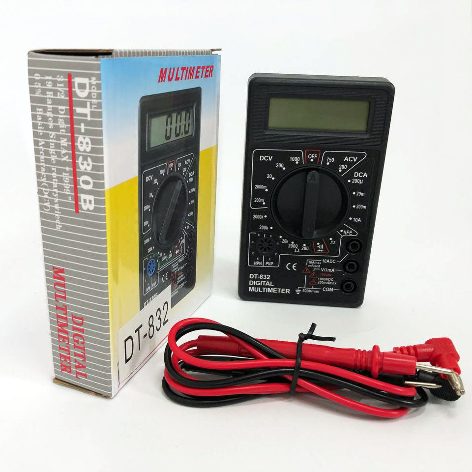 Мультиметр цифровой тестер Digital DT-832 со звуковой прозвонкой, тестер напряжения цифровой