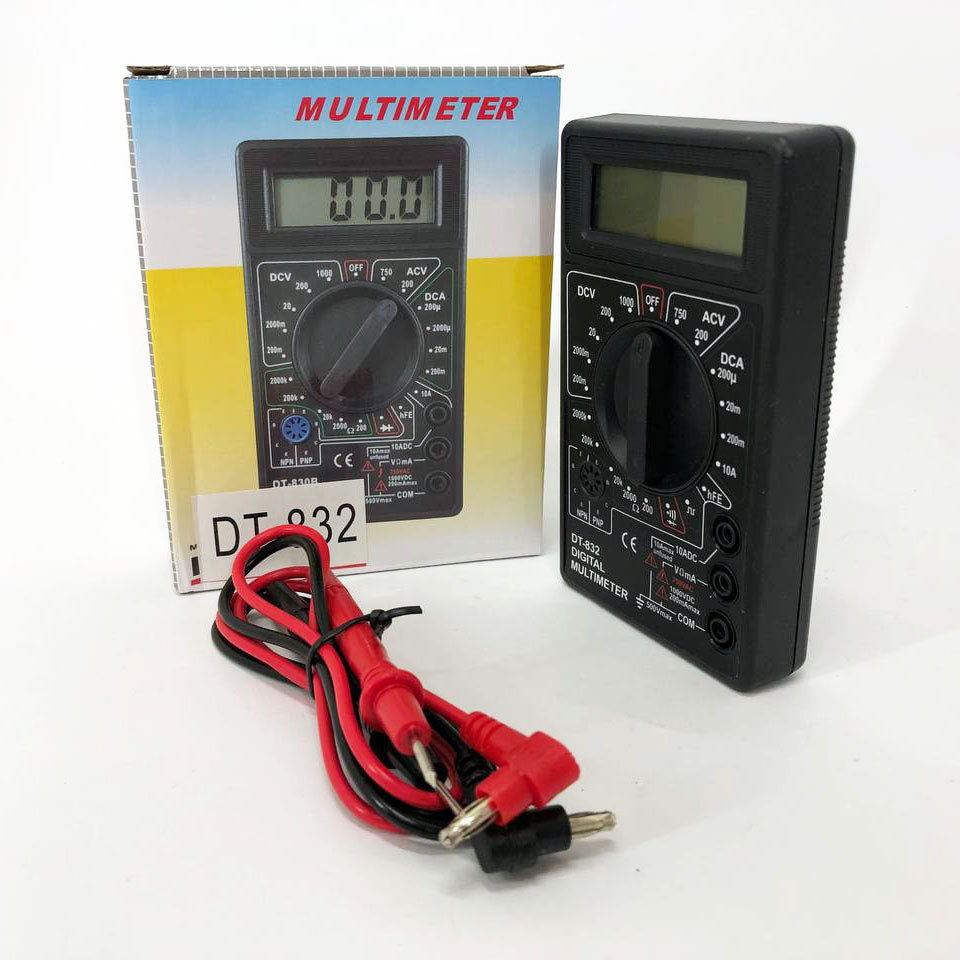 Мультиметр цифровой тестер Digital DT-832 со звуковой прозвонкой, тестер напряжения цифровой