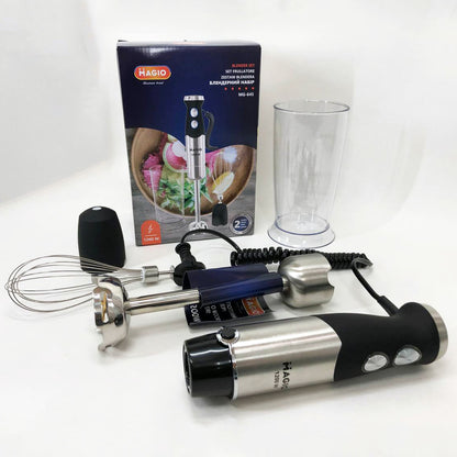 Блендер погружной 3в1 Magio MG-645 1200 Вт, миксер блендер ручной, блендер для молочных коктейлей