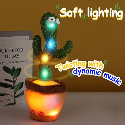 Интерактивная игрушка Dancing cactus говорящий танцующий кактус, мягкая игрушка кактус, Плюшевый кактус