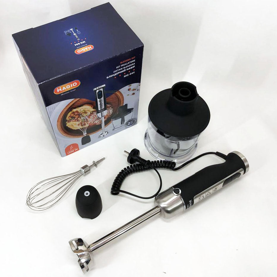 Блендер-измельчитель погружной MAGIO MG-644 1200 Вт, блендер для дома, блендер для кухни, электрический