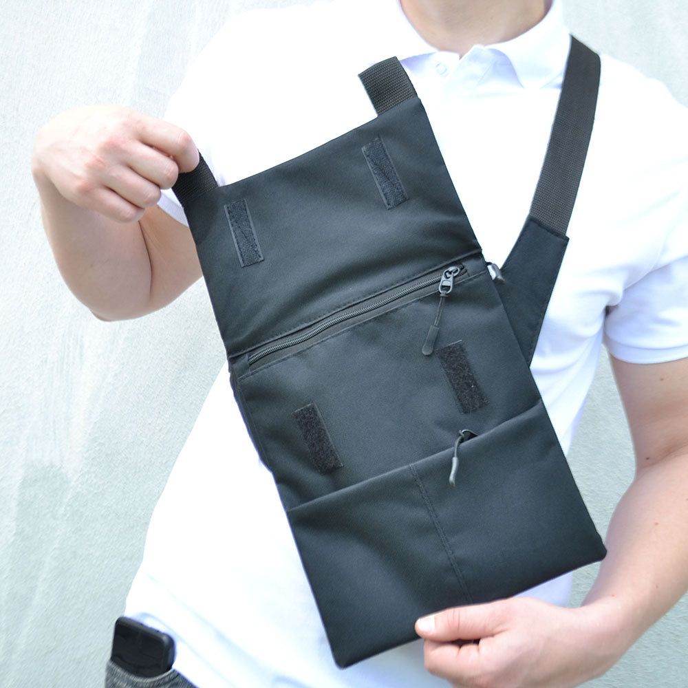 Сумка мессенджер С КОБУРОЙ. Тактическая сумка из ткани, сумка кобура через плечо, сумка тактическая наплечная