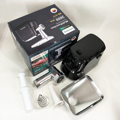 Электрическая мясорубка Rainberg RB-677 2600 Вт с насадкой для колбас, мясорубка с металлическим редуктором