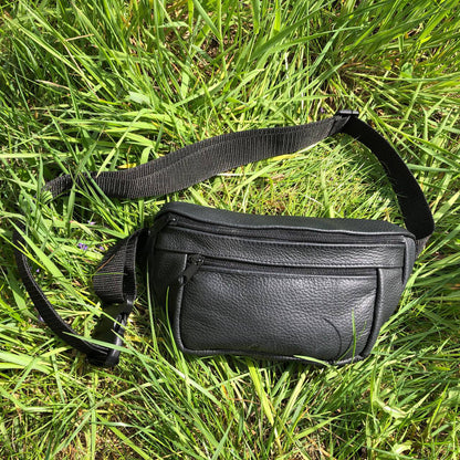 Мужская бананка из натуральной кожи, Бананка для мужчин, Бананка напоясная сумка, бананка вместительная