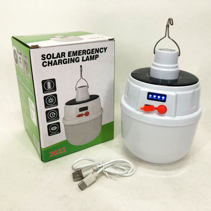 Аккумуляторная кемпинговая LED лампа светильник JD-2022 с солнечной панелью, кемпинговый фонарь-лампа