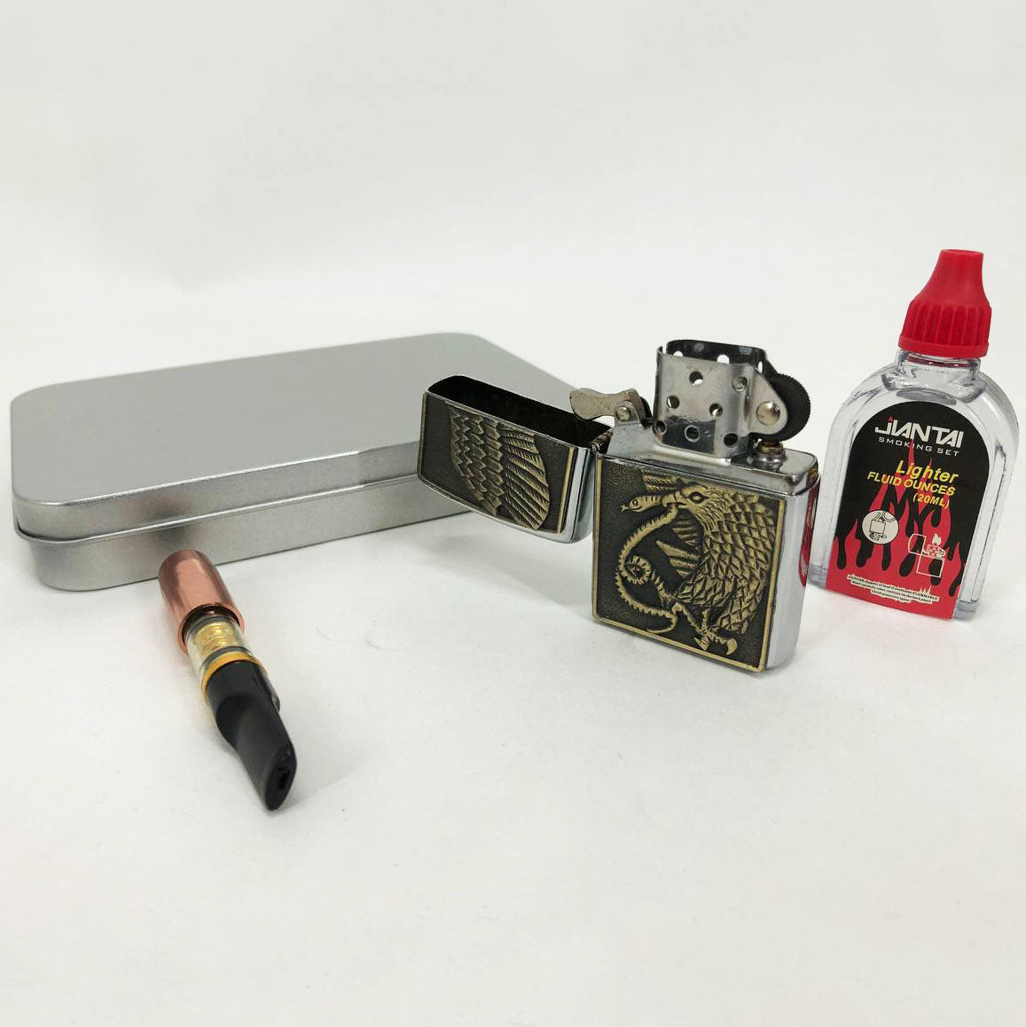 Зажигалка бензиновая в подарочной коробке N10, подарочные прикольные зажигалки, подарок зажигалка парню