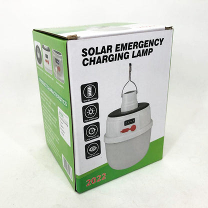 Аккумуляторная кемпинговая LED лампа светильник JD-2022 с солнечной панелью, кемпинговый фонарь-лампа