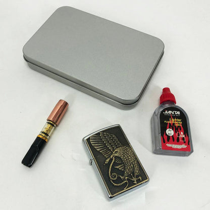 Зажигалка бензиновая в подарочной коробке N10, подарочные прикольные зажигалки, подарок зажигалка парню