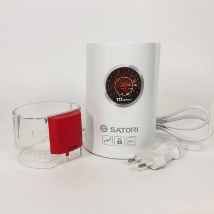 Электрическая кофемолка SATORI SG-1802-RD, электрическая кофемолка для турки роторная. Цвет: белый