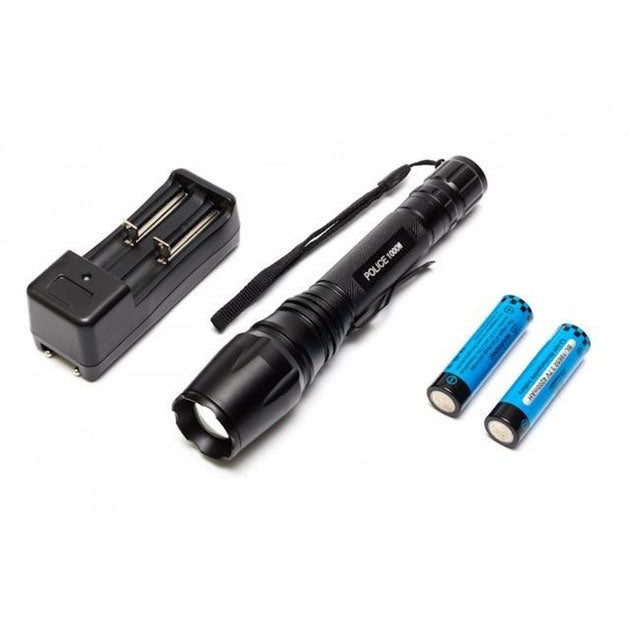 Фонарь ручной с красным диффузором Police 8668-T6, качественный фонарик, мощный ручной фонарик