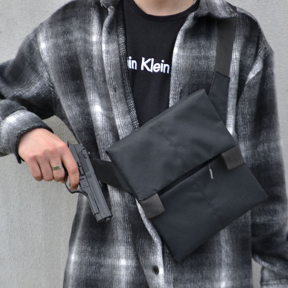 Сумка мессенджер С КОБУРОЙ. Тактическая сумка из ткани, сумка кобура через плечо, сумка тактическая наплечная