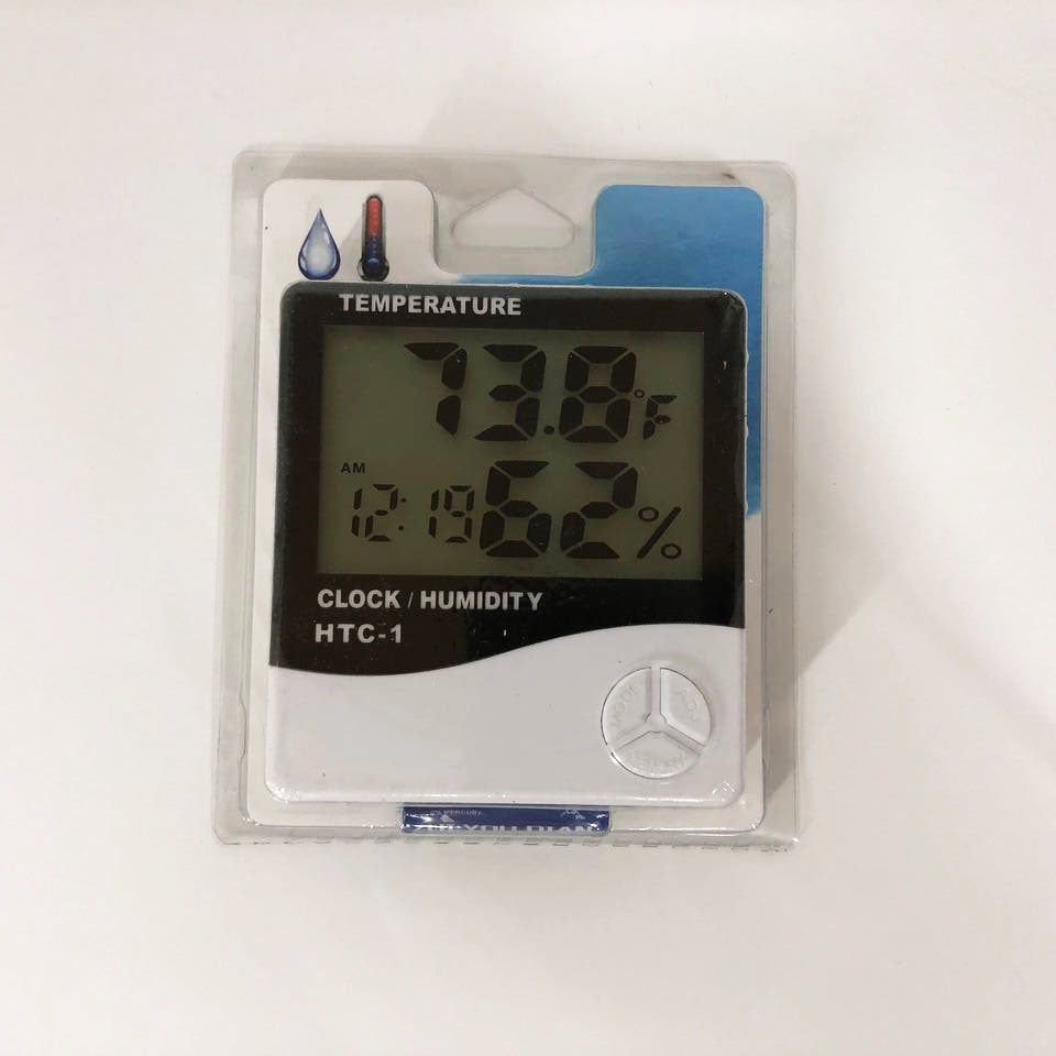 Термогігрометр Generic HTC-1 годинник будильник метеостанція, Термометр гігрометр в будь-якому місці