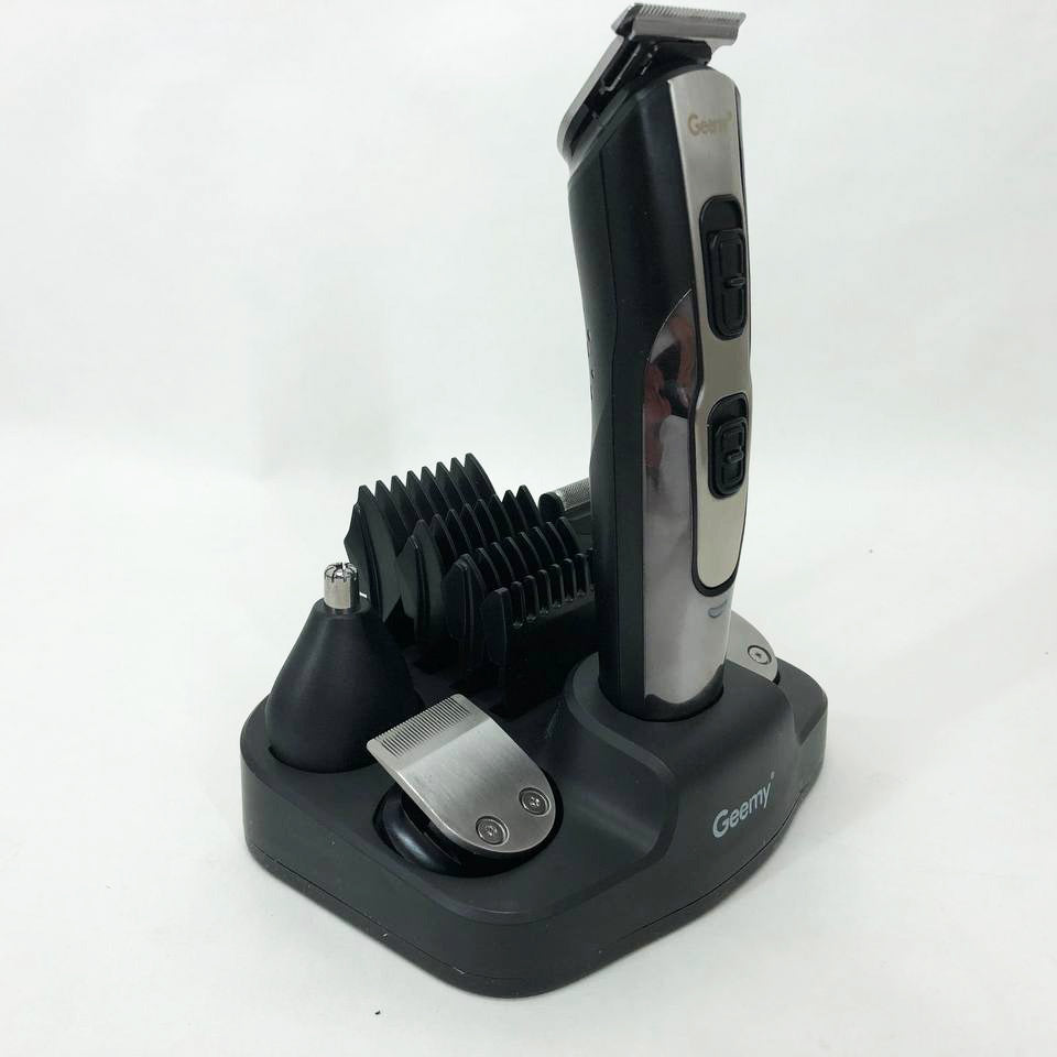 Машинка для стрижки 10в1 GEMEI GM-592, тример для бороды, триммер беспроводной. Цвет: черный