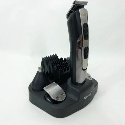Машинка для стрижки 10в1 GEMEI GM-592, тример для бороды, триммер беспроводной. Цвет: черный