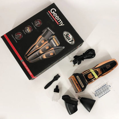 Электробритва сеточная и триммер для бороды GEMEI/Geemy GM-595 с аккумулятором. Цвет: золотой