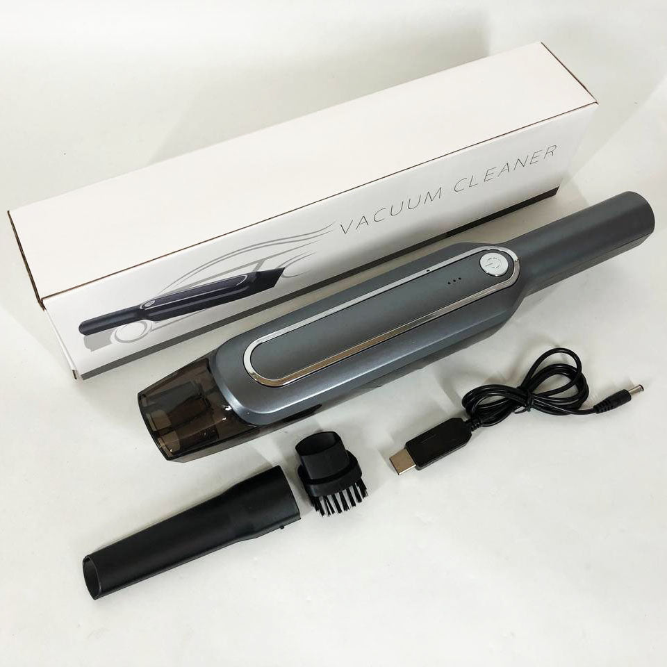 Пылесос для авто Car vacuum cleaner с аккумулятором, автомобильный пылесос беспроводной. Цвет: черный
