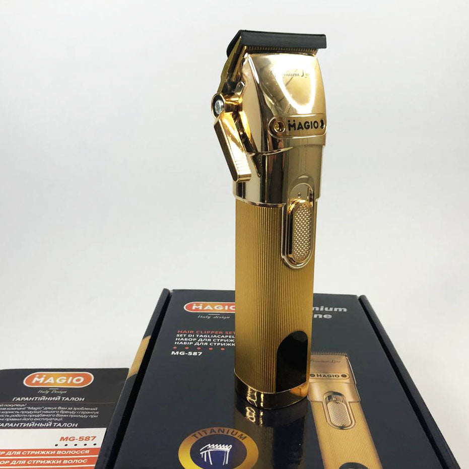 Машинка для стрижки волос MAGIO MG-587, профессиональная электробритва беспроводная, электромашинка